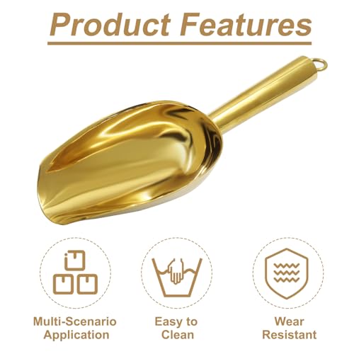OSVJE 3oz Stainless Steel Ice Scoop - Ergonomic & Durable Kitchen Tool