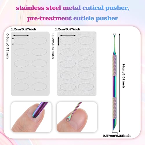 Dual-Ended Cuticle Pusher & Scraper Tool with Leather Case and Files