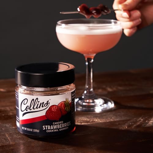 Collins Strawberries in Syrup, Premium Cocktail Garnish, 10.6 oz