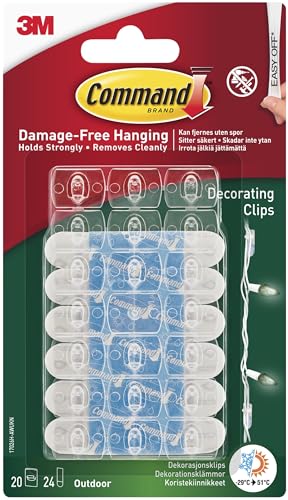 Command Transparent Decorating Clips with Adhesive Strips (20 Pack)