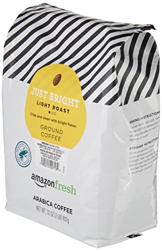 Amazon Fresh Just Bright Ground Coffee, Light Roast, 32 Ounce Bag