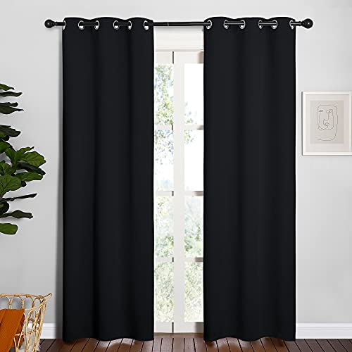 NICETOWN Blackout Curtains 34"W x 84"L - Grommet Top Panels (Set of 2)