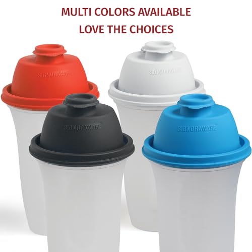 SIGNORA WARE 20oz Protein Shaker Bottle - BPA-Free White Mixing Cup