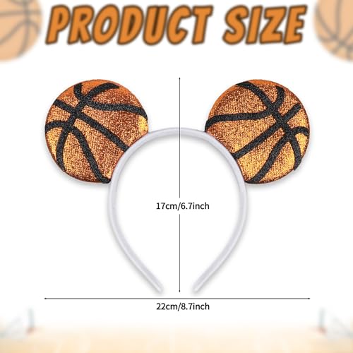 Doneace Basketball Glitter Sports Headband Game Day Hair Accessory