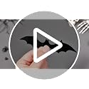 Sosation Halloween Mirror Decor Set with Spider Web and Bats