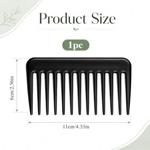 Aphumedc Mini Travel Wide Tooth Comb - Anti-Static Portable Hair Detangling Pocket Comb for Wet and Dry Hair