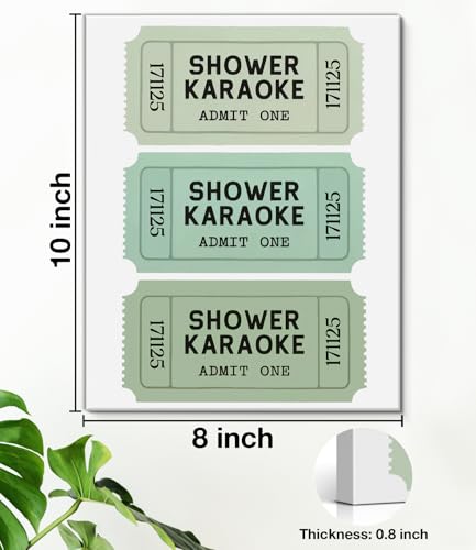 Funny Shower Karaoke Wall Art Print - Multicolor E Bathroom Decor 8x10 Framed