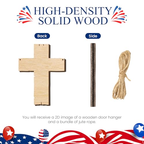 Patriotic Wooden Door Sign Independence Day Front Door Wreath