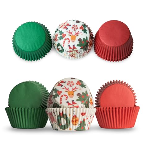 Happy Hippo 500 Count Christmas Cupcake Liners & Muffin Baking Cups