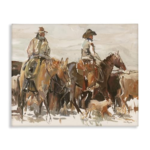 Stupell Industries Cowboys & Horses Farm, Designed By Marilyn Hageman, 20 x 16, Canvas Wall Art