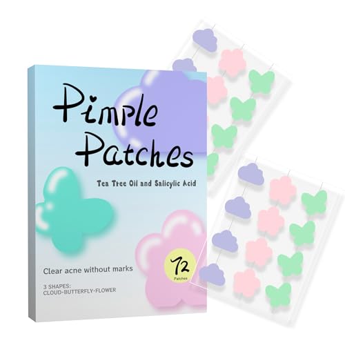 Cute Hydrocolloid Pimple Patches with Salicylic Acid & Tea Tree (72 Count)