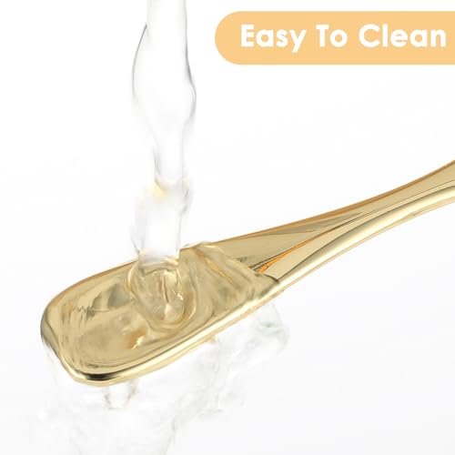 Sibba Metal Cosmetic Spatula Set 3 PCS Mini Makeup Scoop for Cream