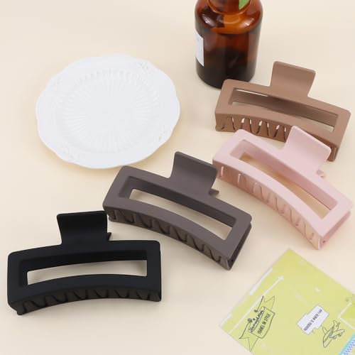 AOPRIE Large Claw Clips for Thick Hair 4-Pack Non-Slip Hair Accessories