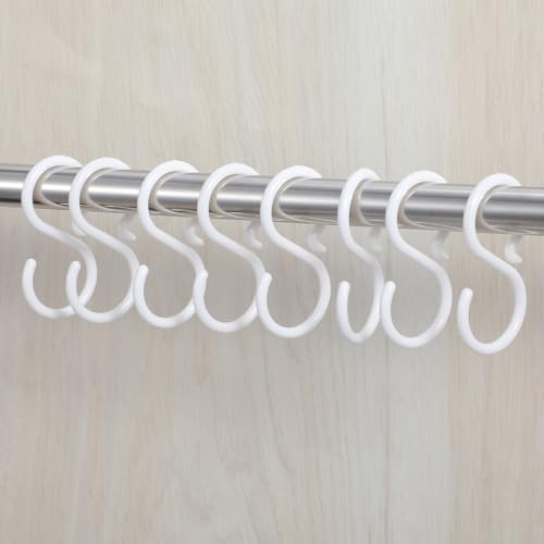 15 Pcs White Plastic S Hooks - Durable & Rust-Free Hanging Solution