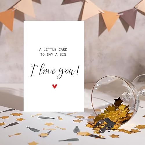 Romantic Anniversary Card - Cute 'I Love You' Greeting Card