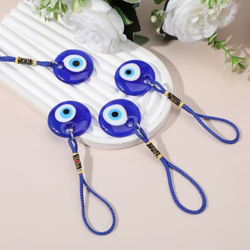 Blue Evil Eye Pendant Charms - 4PCS Protective Hanging Decor