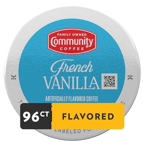 Community Coffee French Vanilla K-Cup Pods, 96 Count - Medium Roast