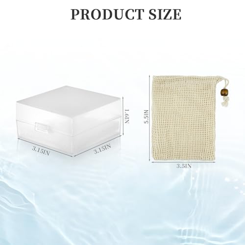 3-Pack Travel Soap Case for Dr. Squatch Soap with Draining Pad & Soap Bag