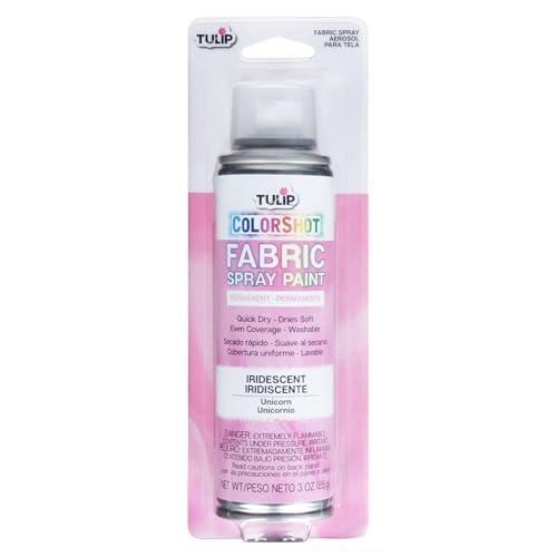 Tulip ColorShot Iridescent Fabric Spray Paint, 3oz - Unicorn Shimmer