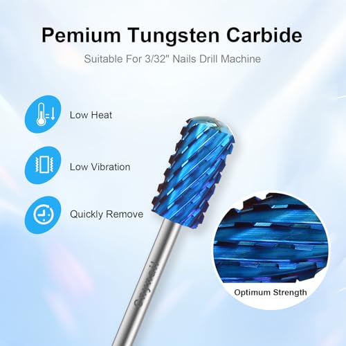 Cnynail 3/32" Tungsten Carbide Safety Nail Drill Bit - Smooth Barrel