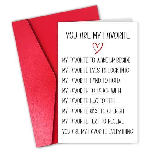 Romantic Anniversary Greeting Card for Him and Her, Love Note for Husband