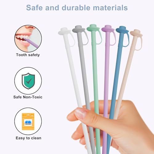 Reusable Silicone Straws for Stanley Cups - 12” Long, 4 Pack