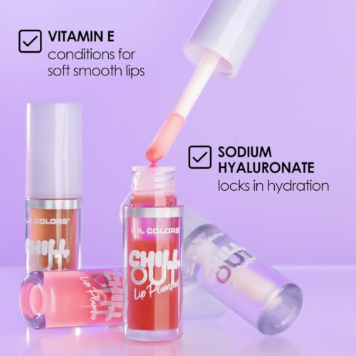 L.A. Colors Chill Out Lip Plumper - Pinky Cool Hydrating Gloss