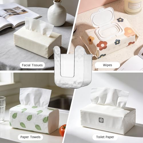 Wall-Mounted Wipe Dispenser - Clear Storage for Bathroom & Kitchen