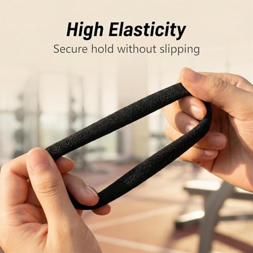Aivwis Black Hair Ties for Thick Hair, 50 Pack Seamless Elastic Bands