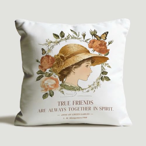 White Anne of Green Gables Throw Pillow Cover 18x18 Inches