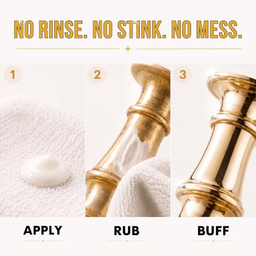 HOPE'S Brass Polish & Cleaner, 8 Fl Oz - Tarnish Remover for Copper, Chrome, Silver