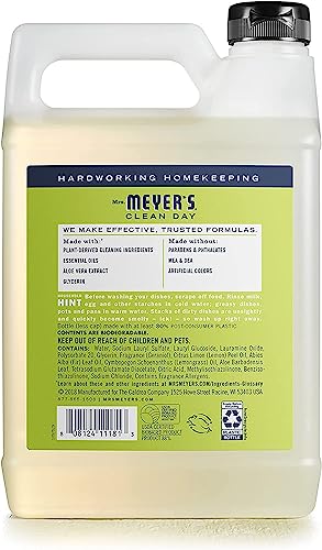 Mrs. Meyer's Clean Day Liquid Dish Soap, Lemon Verbena, 64 Fl Oz Refill