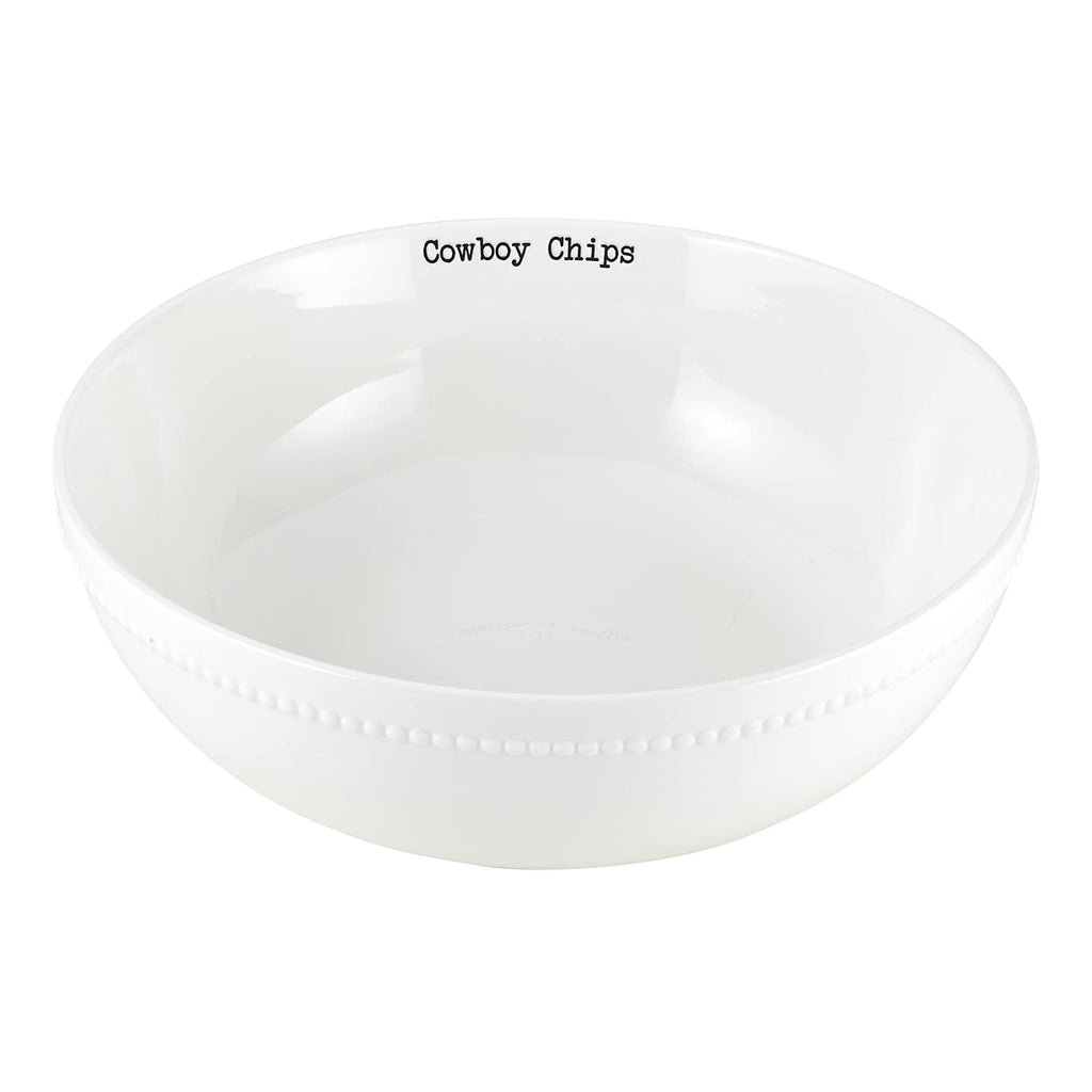 47th & Main Football Themed Ceramic Serveware, Chip Bowl, Dallas Cowboys
