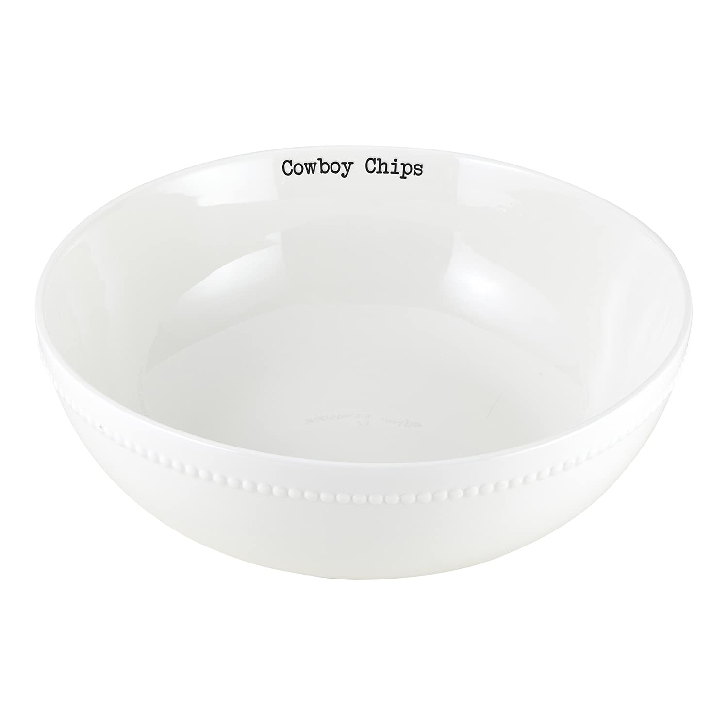 47th & Main Football Themed Ceramic Serveware, Chip Bowl, Dallas Cowboys