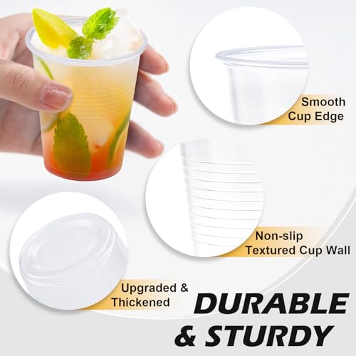 BYSNOW 100 Pack 5 oz Clear Disposable Plastic Cups for Parties
