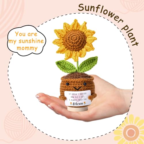 Sunflower Mother's Day Gift for Mom from Daughter Son - Handmade Keepsake