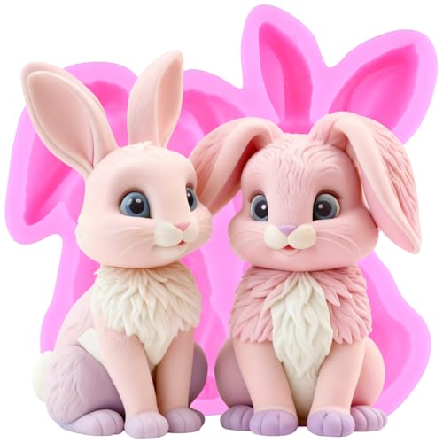Easter Bunny Silicone Fondant Mold for Cake Decorating