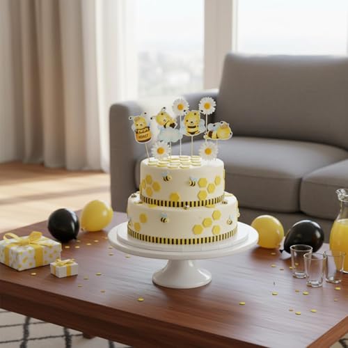 34 Piece Edible Bumblebee and Daisy Cake Decorations