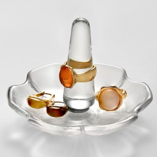 K9 Crystal Ring Holder - Hexagon Jewelry Tray for Rings & Earrings