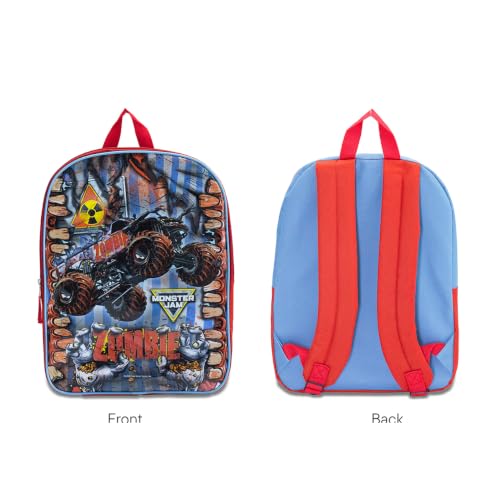 Monster Jam Zombie 15-Inch Kids School Backpack for Boys