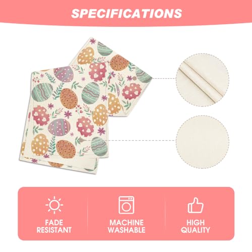 13x90 Inch Watercolor Easter Egg Table Runner - Spring Home Decor, Pink