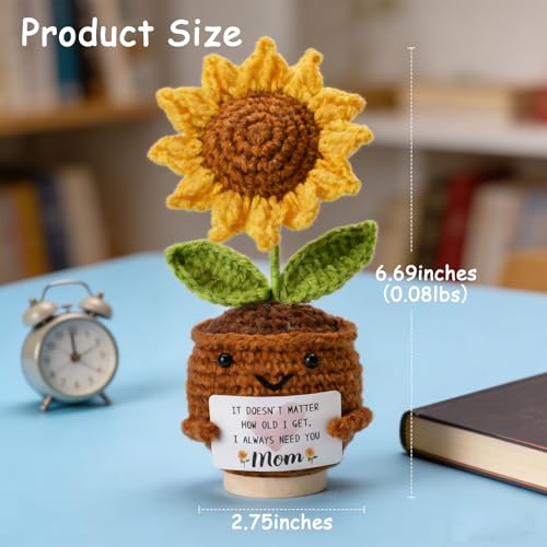 Sunflower Mother's Day Gift for Mom from Daughter Son - Handmade Keepsake