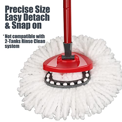 Homsis 2 Pack Microfiber Mop Heads for Ocedar Easy Wring Spin Mop