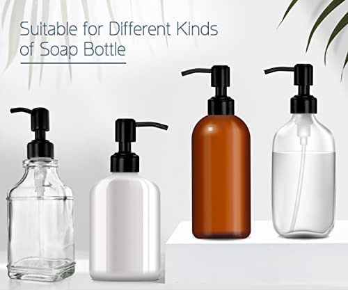 JASAI 2-Pack Rustproof Black Stainless Steel Soap Dispenser Pumps