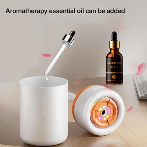 KISSWILL White Mini Humidifier - USB Desktop Humidifier with Auto Shut-Off & 2 Mist Modes