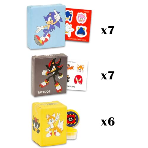 Sonic the Hedgehog Party Favors Bundle - 20 Piece Gift Box Set