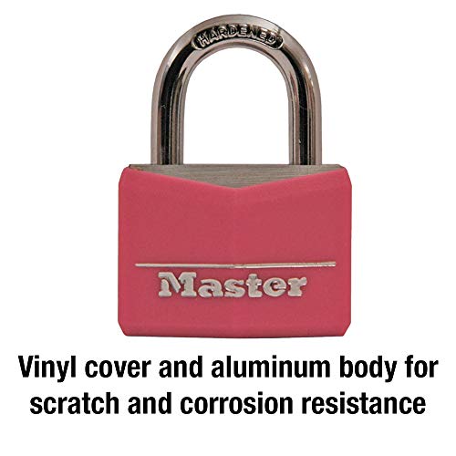 Master Lock Pink Gym Locker Padlock - Keyed, 1-9/16" Body