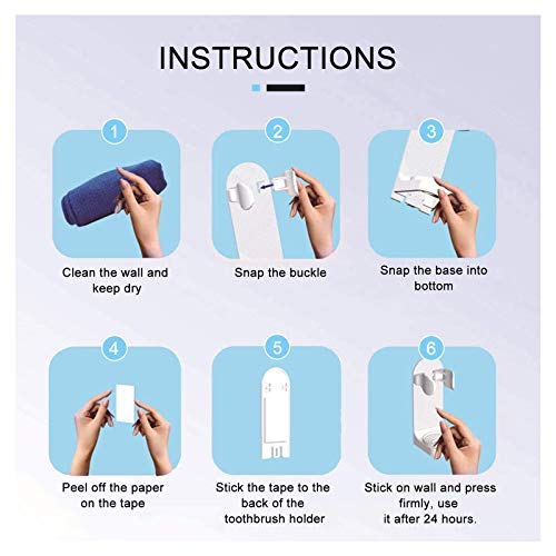 Andiker Wall Mounted Electric Toothbrush Holder - White