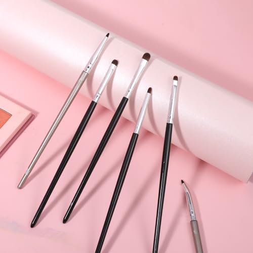 Tweruna 6 PCS Small Eyeshadow Brush Set, Mini Smudge & Detail Brushes