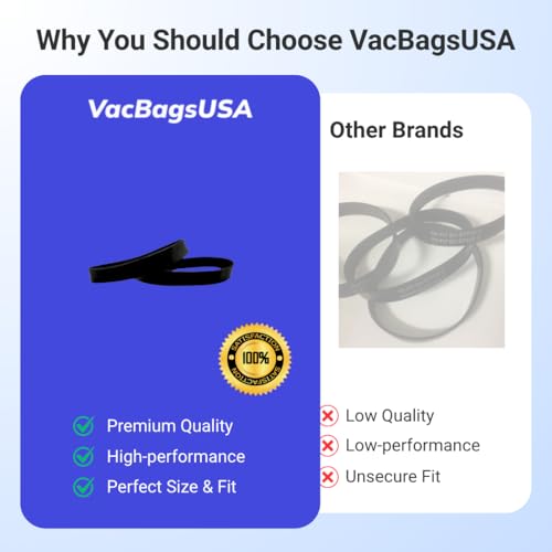 2 Pack Replacement Vacuum Cleaner Belts for Hoover Models 38528-033, 40201160